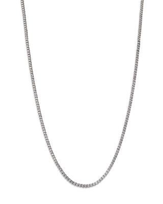 Bloomingdale's Fine Collection Certified Diamond Classic Tennis Necklace in 14K White Gold, 5.0 tcw