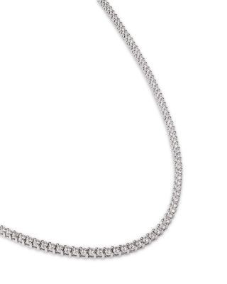 Bloomingdale's Fine Collection Certified Diamond Classic Tennis Necklace in 14K White Gold, 5.0 tcw