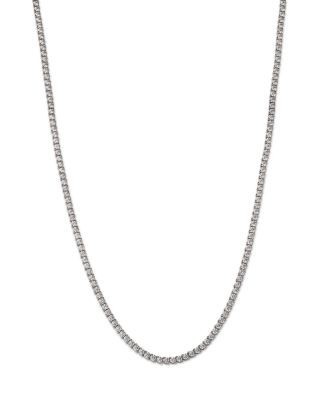 Bloomingdale's Fine Collection Certified Diamond Classic Tennis Necklace in 14K White Gold, 8.0 tcw