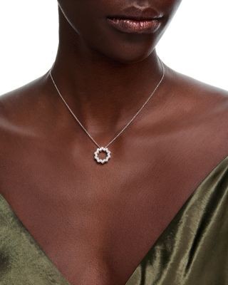 Bloomingdale's Fine Collection Diamond Circle Pendant in 14K White Gold, 0.85 tcw