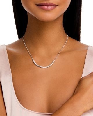 Bloomingdale's Fine Collection Graduated Diamond Necklace in 14K White Gold, 2.0 tcw