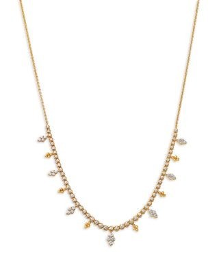 Bloomingdale's Fine Collection Graduated Diamond Necklace in 14K Yellow Gold, 1.0 tcw