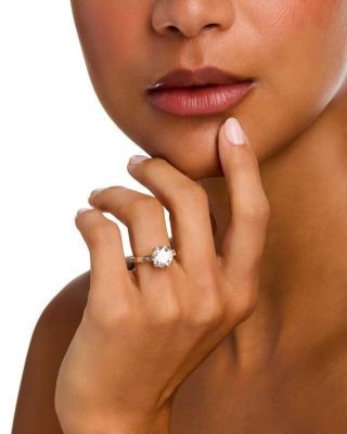 Bloomingdale's Fine Collection Luxe Collection Certified Lab Grown Diamond Channel Set Engagement Ring in 18K Yellow Gold, 3.4 tcw