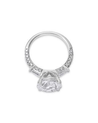 Bloomingdale's Fine Collection Luxe Collection Certified Lab Grown Diamond Round Cut Engagement Ring in 18K White Gold, 4.6 tcw