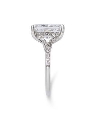 Bloomingdale's Fine Collection Luxe Collection Certified Lab Grown Diamond Radiant Cut Engagement Ring in 18K White Gold, 5.5 tcw