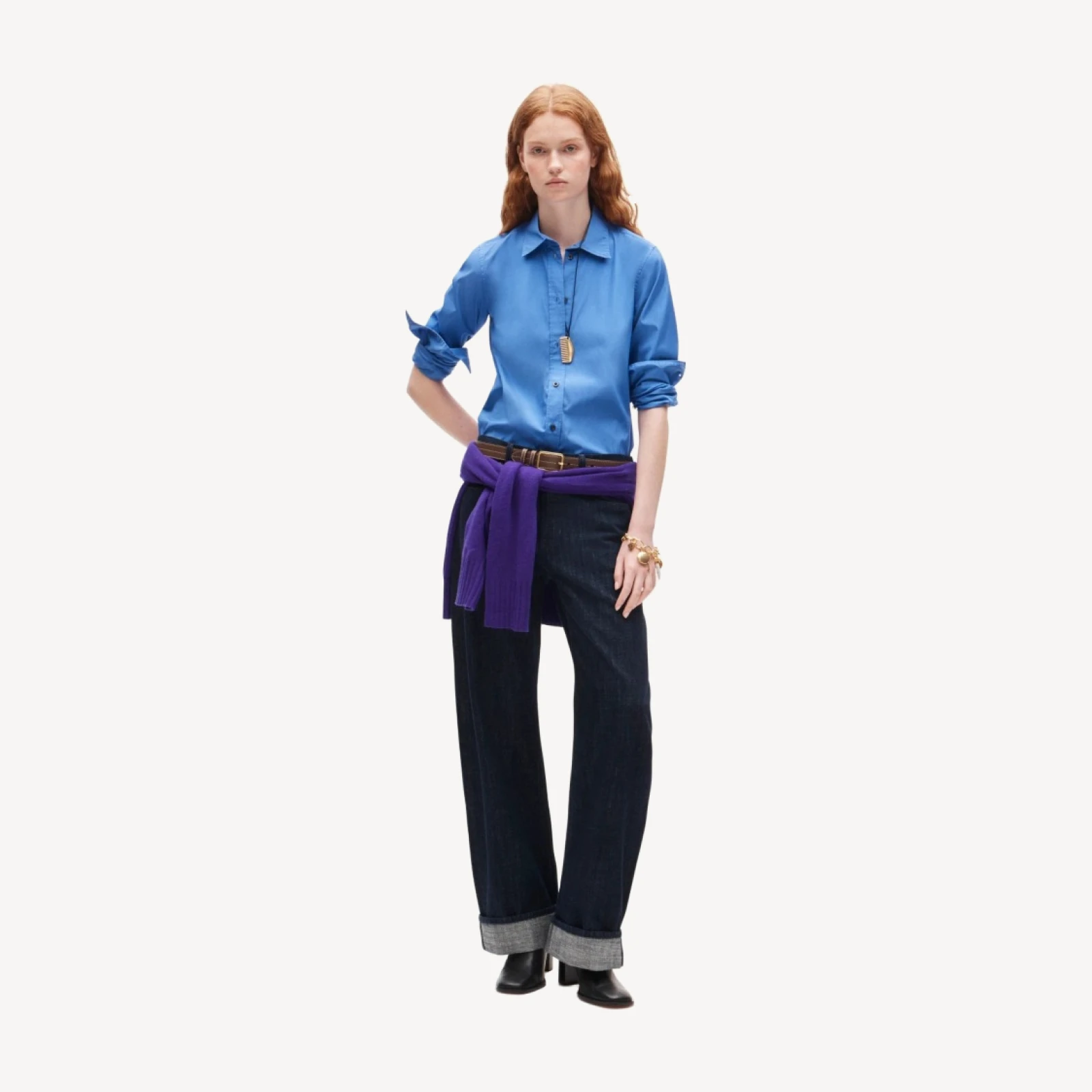 Jules classic-fit button-up shirt in Greenwich poplin