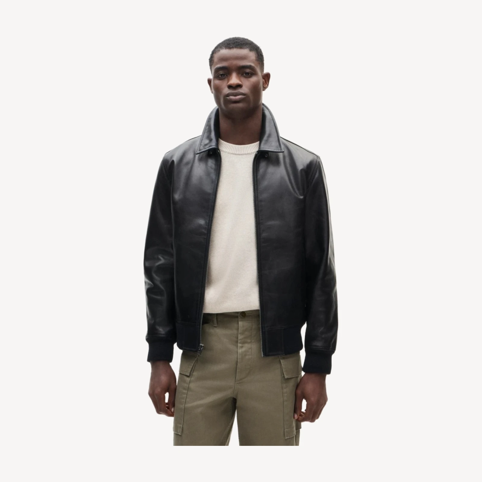Limited-edition flight jacket in Italian leather