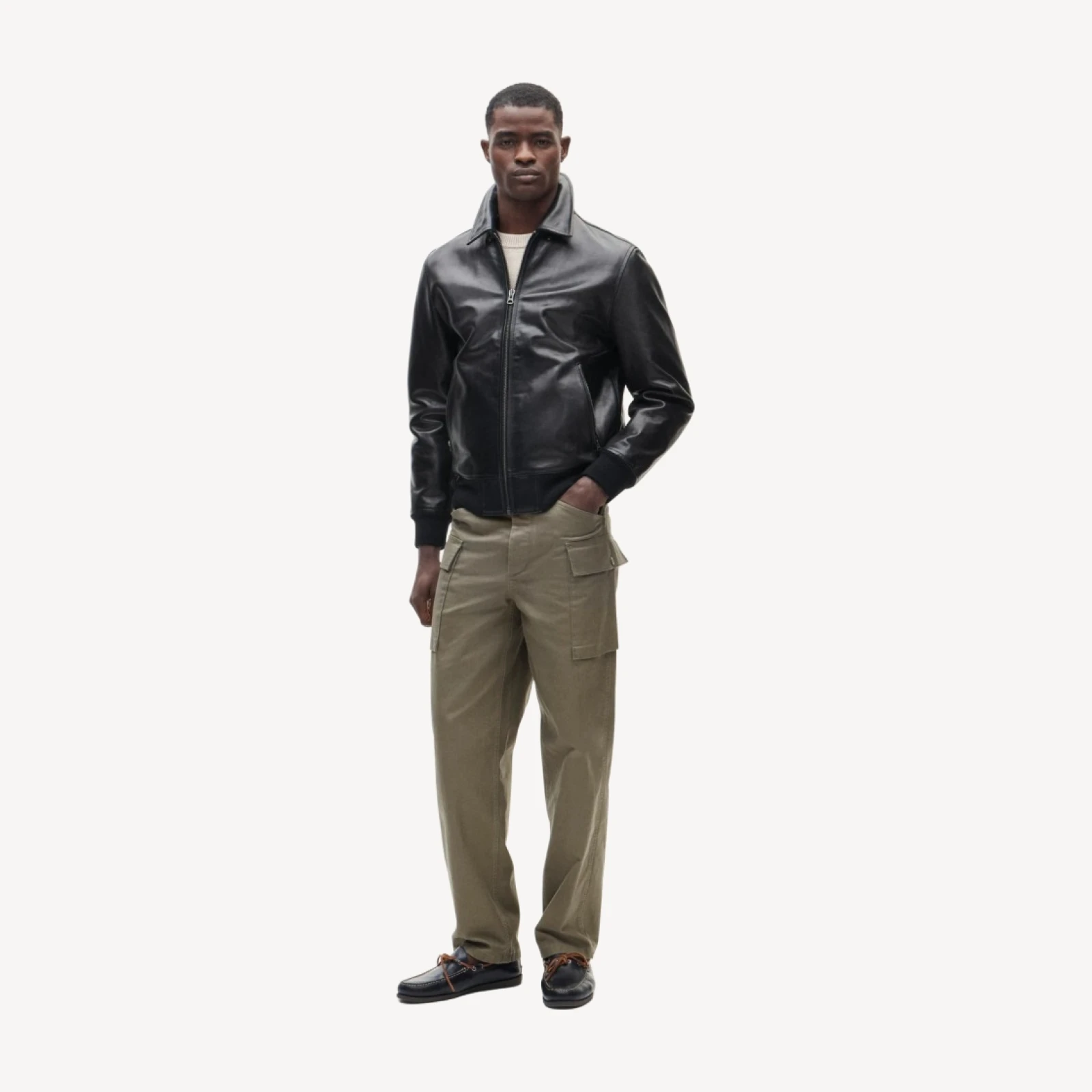 Limited-edition flight jacket in Italian leather