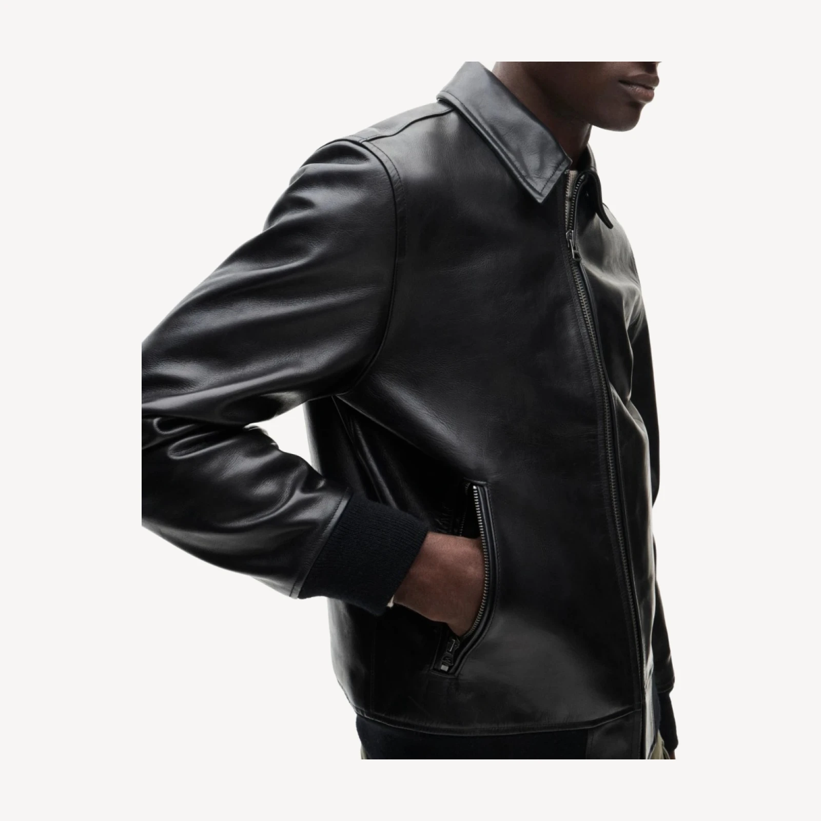 Limited-edition flight jacket in Italian leather