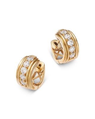 Bloomingdale's Fine Collection Diamond Huggie Hoop Earrings in 14K Yellow Gold, 0.50 tcw
