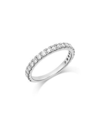 Bloomingdale's Fine Collection Luxe Collection Certified Lab Grown Diamond Half Pave Band in 18K Gold, 0.63 tcw