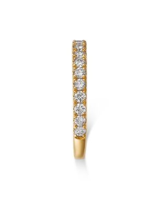 Bloomingdale's Fine Collection Luxe Collection Certified Lab Grown Diamond Half Pave Band in 18K Gold, 0.63 tcw