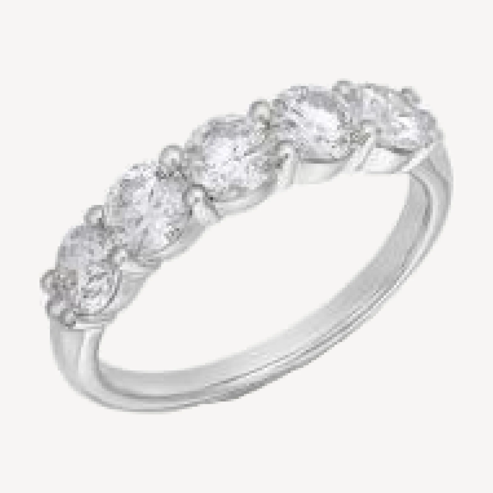 Bloomingdale's Fine Collection Luxe Collection Certified Lab Grown Diamond Five Stone Band in 14K White Gold, 1.50 tcw