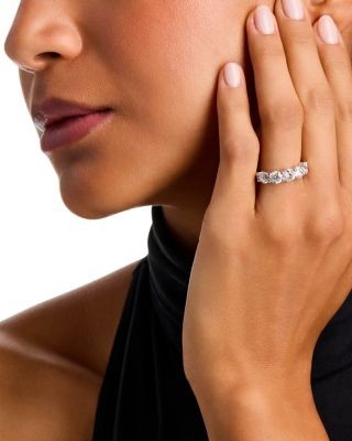 Bloomingdale's Fine Collection Luxe Collection Certified Lab Grown Diamond Five Stone Band in 14K White Gold, 2.5 tcw