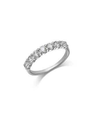 Bloomingdale's Fine Collection Luxe Collection Certified Lab Grown Diamond Seven Stone Band in 14K White Gold, 1.0 tcw
