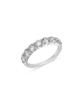 Bloomingdale's Fine Collection Luxe Collection Certified Lab Grown Diamond Seven Stone Band in 14K White Gold, 1.5 tcw