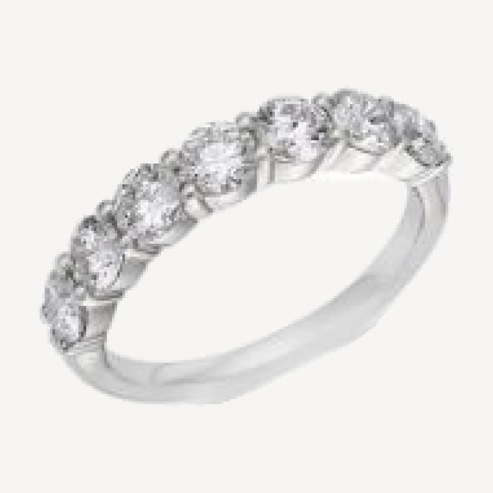 Bloomingdale's Fine Collection Luxe Collection Certified Lab Grown Diamond Seven Stone Band in 14K White Gold, 1.5 tcw