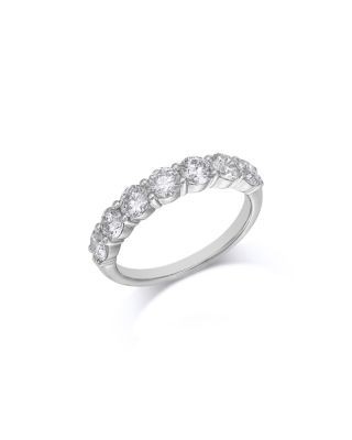 Bloomingdale's Fine Collection Luxe Collection Certified Lab Grown Diamond Seven Stone Band in 14K White Gold, 2.1 tcw