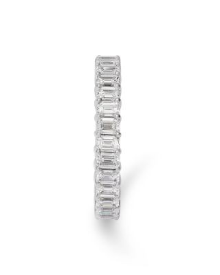 Bloomingdale's Fine Collection Luxe Collection Certified Lab Grown Diamond Emerald Cut Eternity Band in 18K White Gold, 3.0 tcw