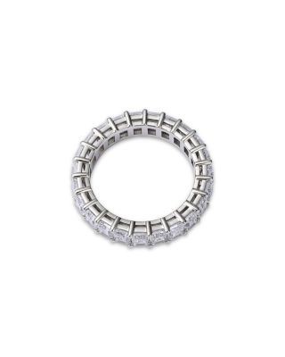 Bloomingdale's Fine Collection Luxe Collection Certified Lab Grown Diamond Emerald Cut Eternity Band in 18K White Gold, 5.0 tcw