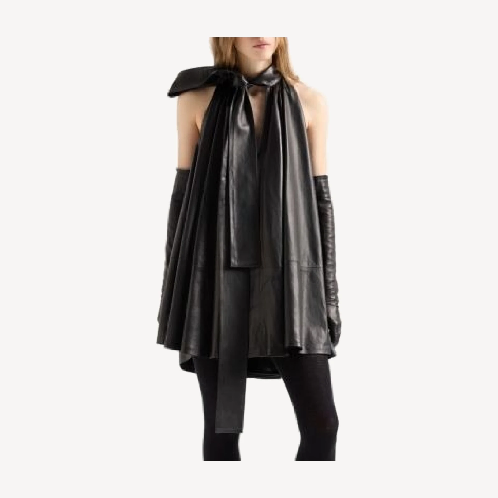 7 For All Mankind Frill Faux Leather Dress