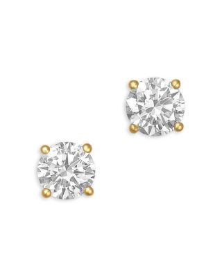 Bloomingdale's Fine Collection Certified Diamond Colorless Stud Earrings in 18K Yellow Gold, 0.75 tcw