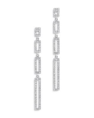 Bloomingdale's Fine Collection Diamond Link Drop Earrings in 14K White Gold, 0.33 tcw