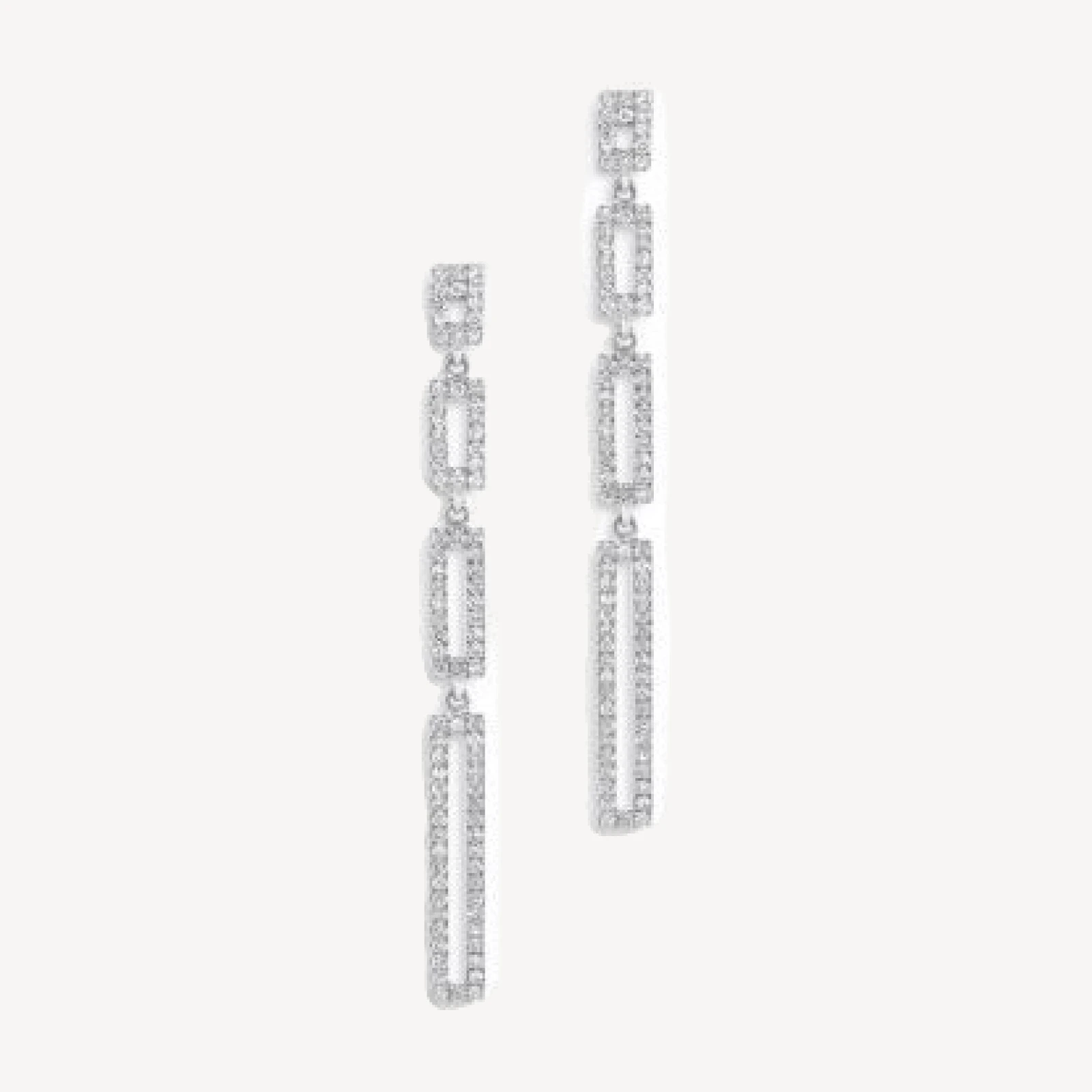 Bloomingdale's Fine Collection Diamond Link Drop Earrings in 14K White Gold, 0.33 tcw