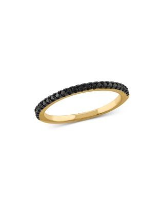 Bloomingdale's Fine Collection Black Diamond Stacking Band in 14K Yellow Gold, 0.20 tcw