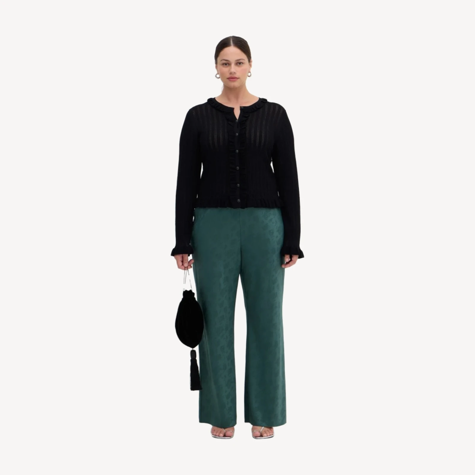 The Beverly Pant - Jadeite Floral Jacquard
