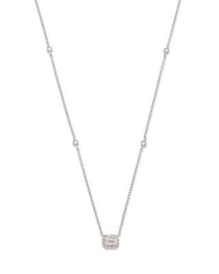 Bloomingdale's Fine Collection Diamond Mosaic Pendant Necklace in 14K White Gold, 0.50 tcw