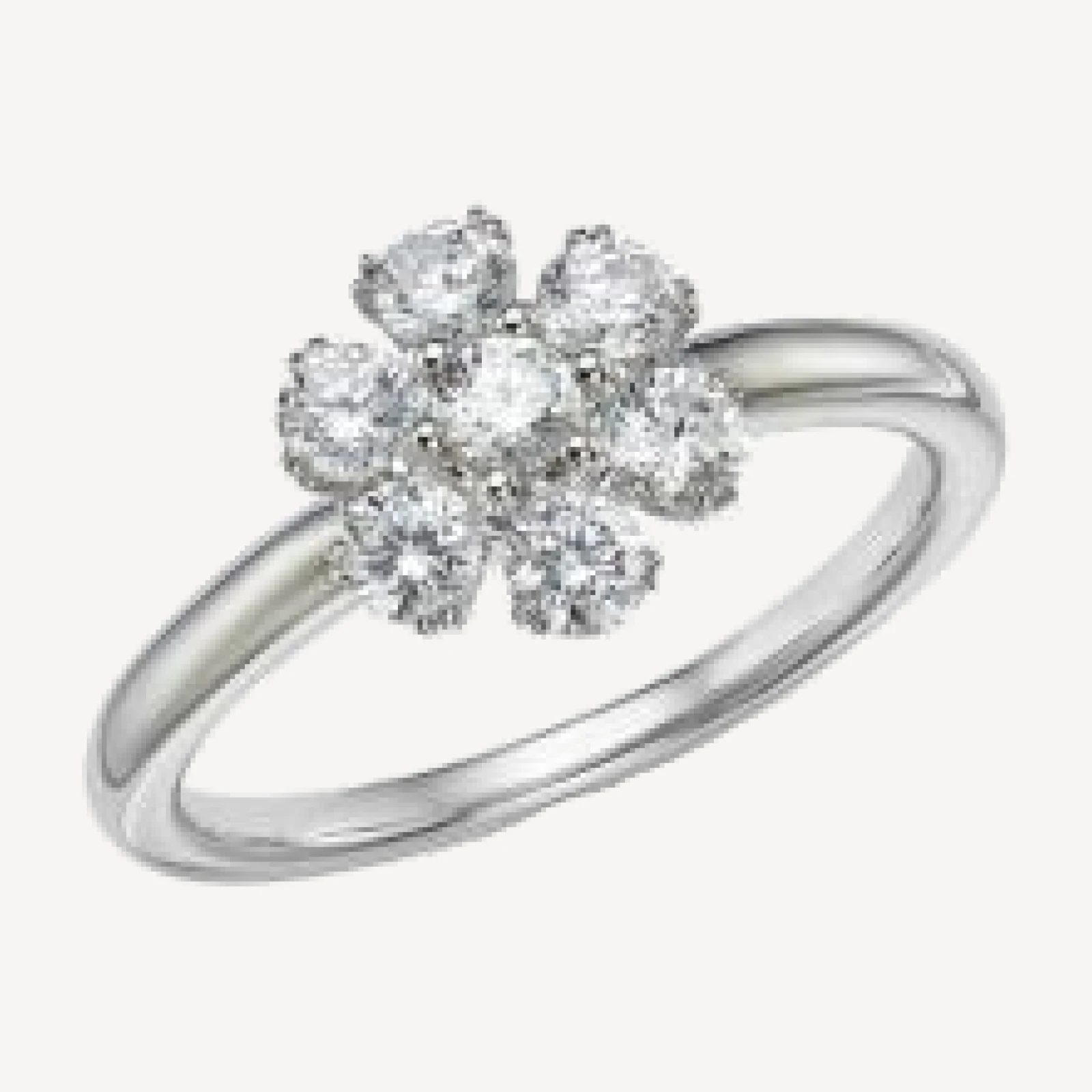 Bloomingdale's Fine Collection Certified Diamond Flower Ring in 14K White Gold featuring diamonds with the DeBeers Code of Origin, 0.75 tcw