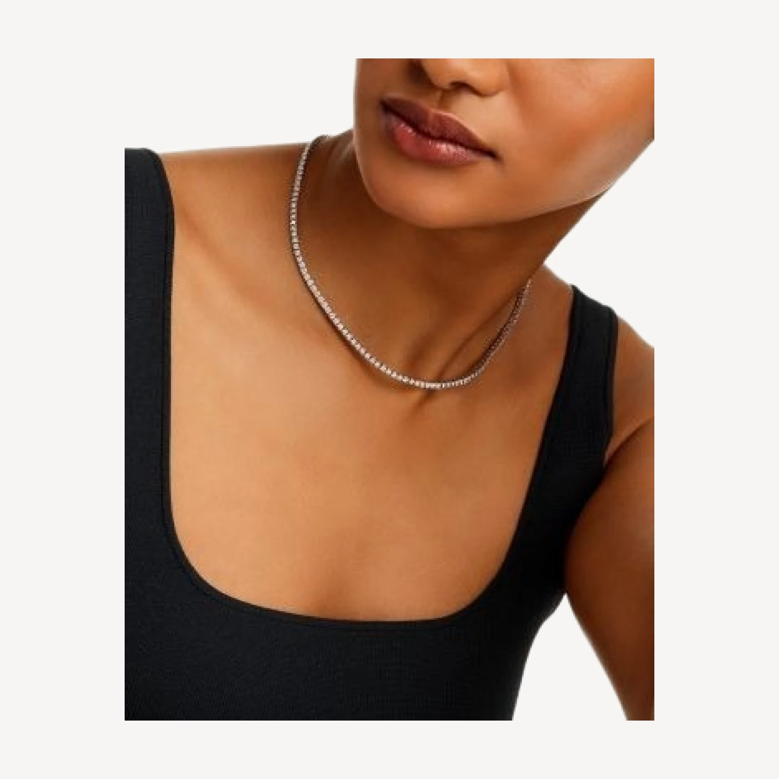 Bloomingdale's Fine Collection Diamond Tennis Necklace in 14K White Gold, 5.0 tcw
