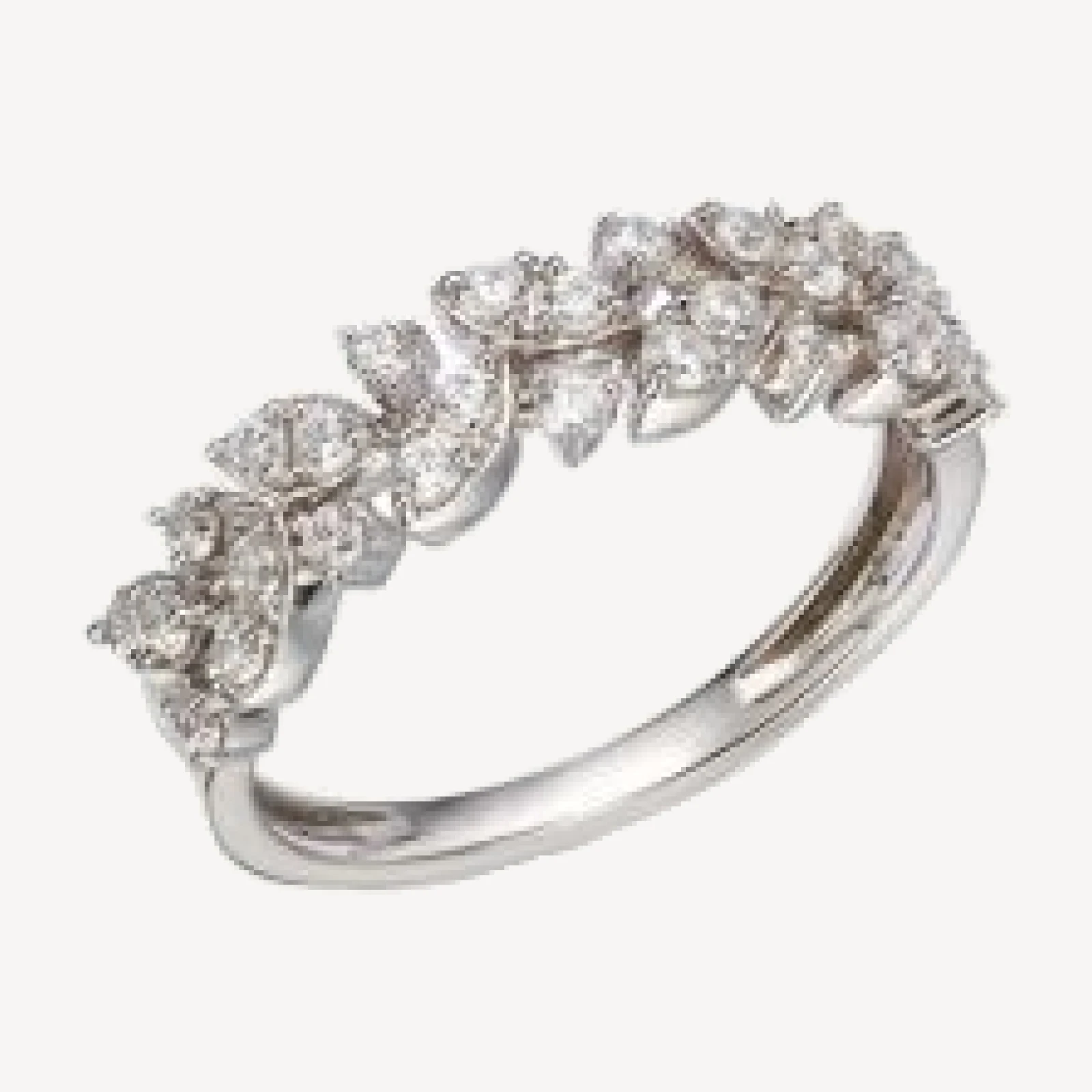 Bloomingdale's Fine Collection Diamond Leaf Band in 14K White Gold, 0.50 tcw