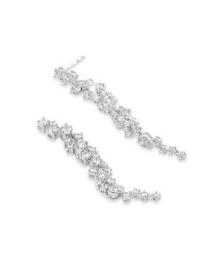 Bloomingdale's Fine Collection Diamond Scatter Drop Earrings in 14K White Gold, 0.95 tcw