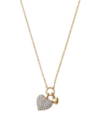 Bloomingdale's Fine Collection Diamond Heart Pendant Necklace in 14K Yellow Gold, 0.50 tcw