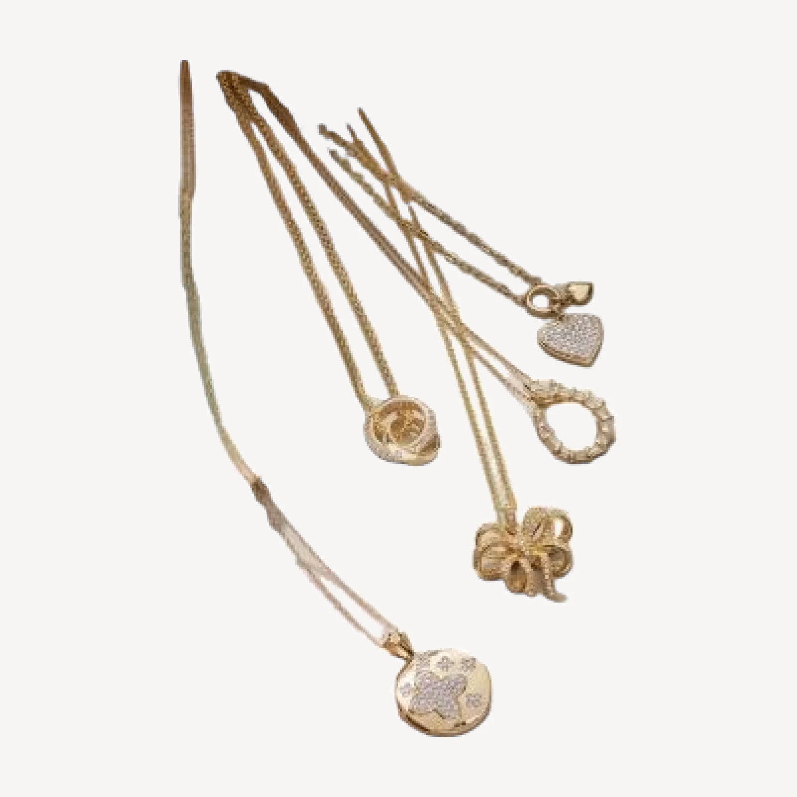 Bloomingdale's Fine Collection Diamond Interlocking Pendant Necklace in 14K Yellow Gold, 1.0 tcw