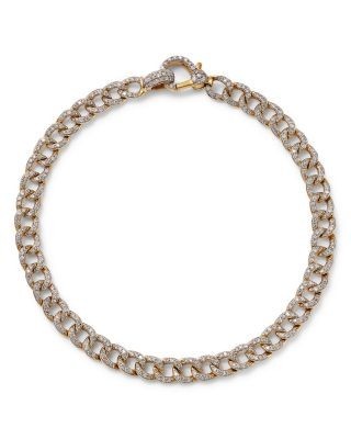 Bloomingdale's Fine Collection Pave Diamond Chain Link Bracelet in 14K Yellow Gold, 1.50 tcw