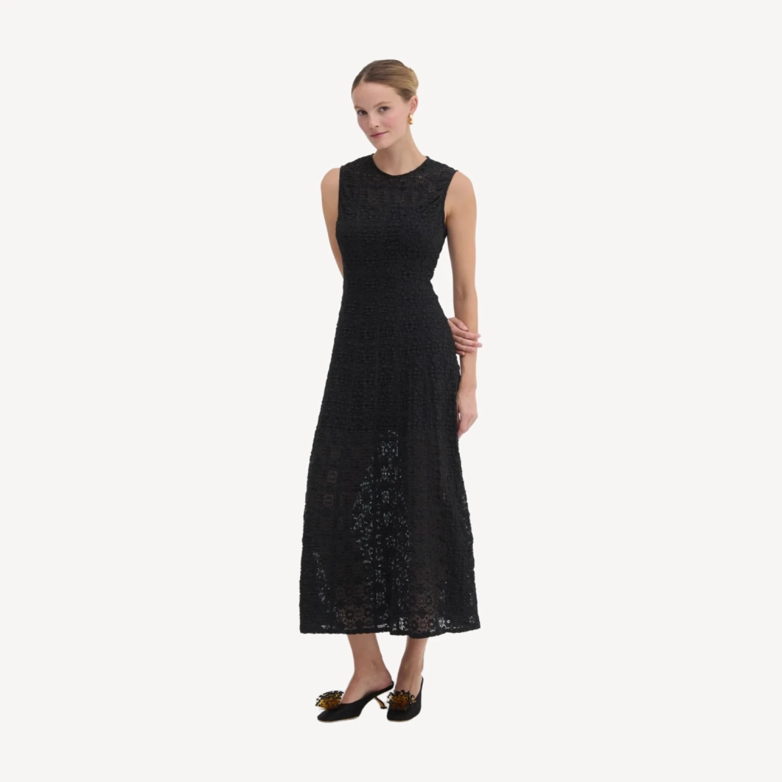 The Leanne Dress - Black Stretch Lace