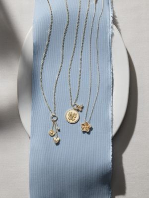 Bloomingdale's Fine Collection Diamond Three Charm Pendant Necklace in 14K Yellow Gold, 0.20 tcw
