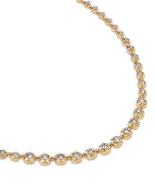 Bloomingdale's Fine Collection Diamond Graduated Collar Necklace in 14K Yellow Gold, 1.0 tcw