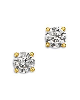 Bloomingdale's Fine Collection Certified Diamond Colorless Stud Earrings in 18K Yellow Gold, 0.50 tcw