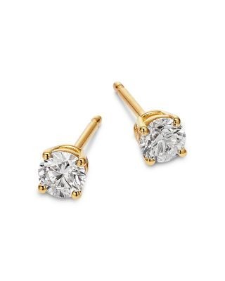 Bloomingdale's Fine Collection Certified Diamond Colorless Stud Earrings in 18K Yellow Gold, 0.33 tcw