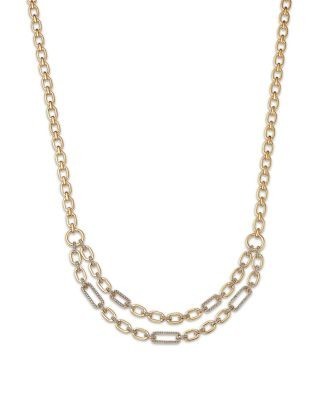 Bloomingdale's Fine Collection Diamond Double Row Collar Necklace in 14K Yellow Gold, 1.0 tcw