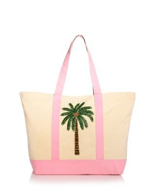 Aqua Large Canvas Tote
