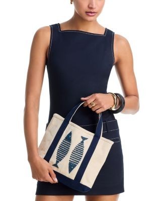 Aqua Mini Canvas Tote