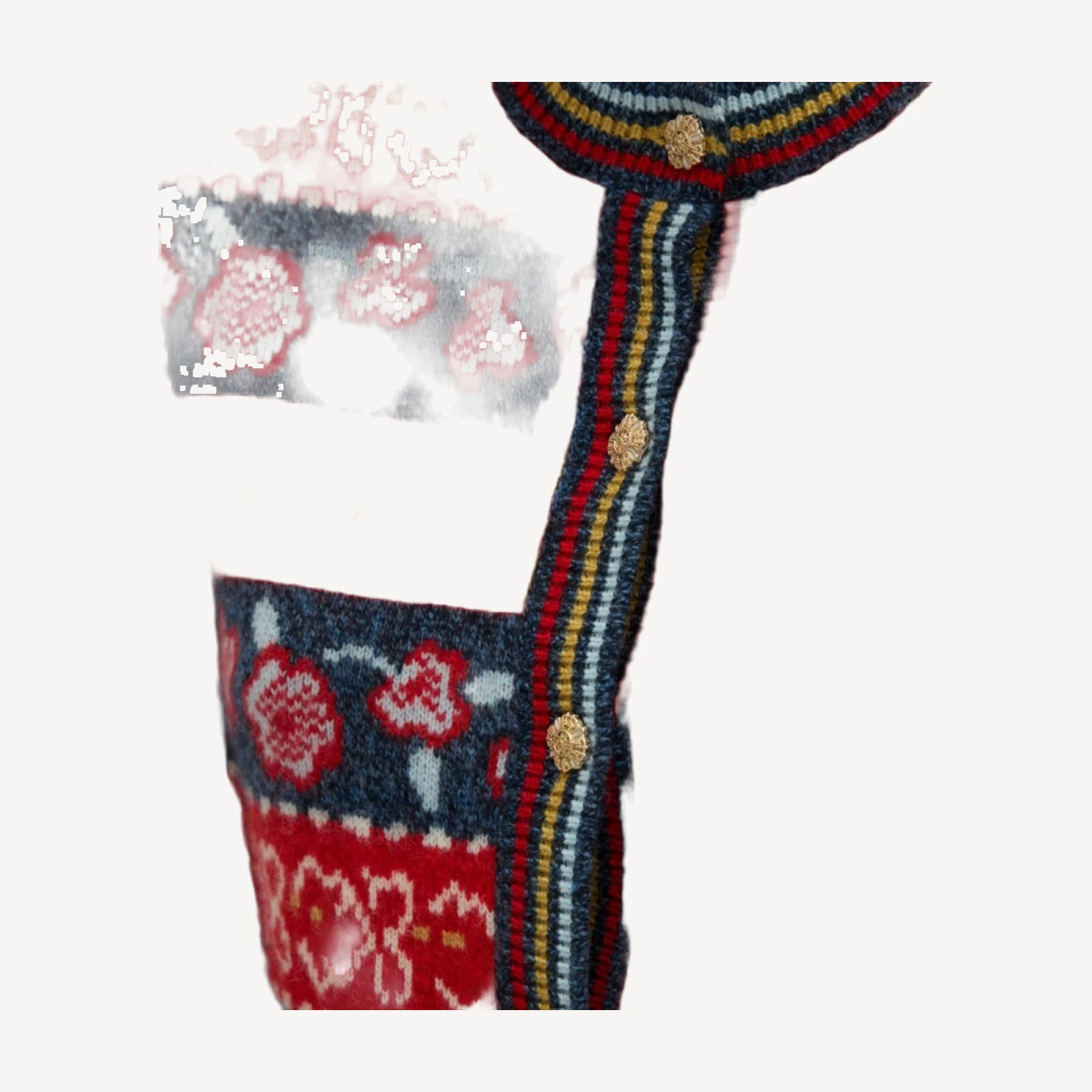 The Sonnet Cardigan - Lech Floral Stripe Red