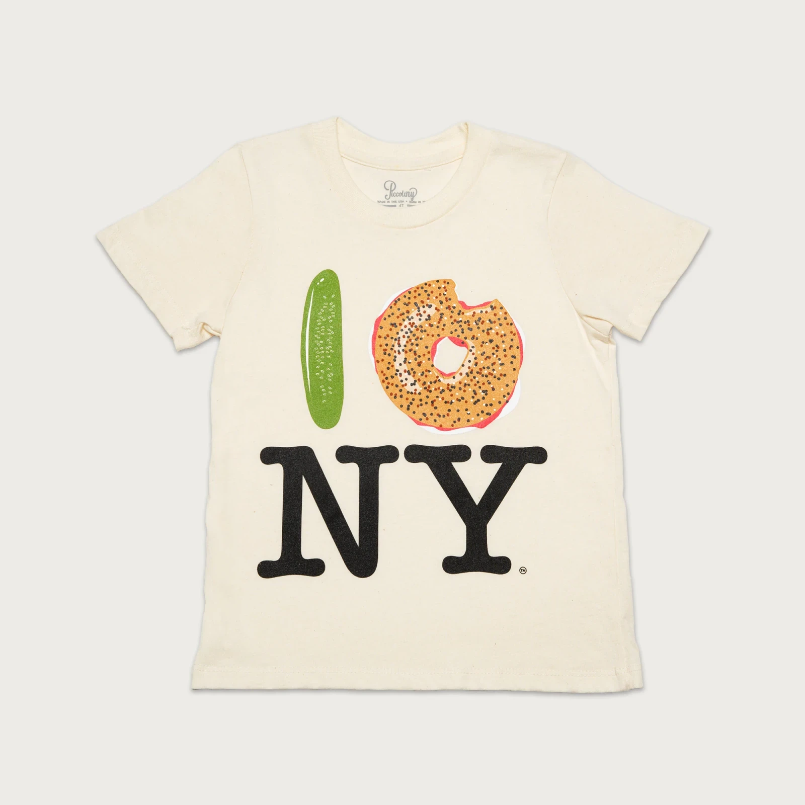 PiccoliNY pickle bagel NY T-shirt