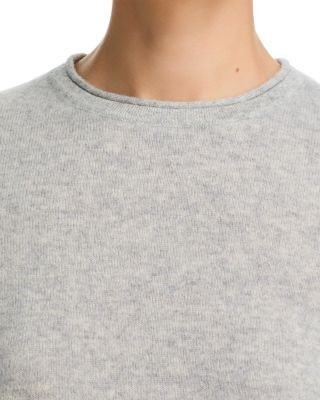 Aqua 100% Cashmere Rolled Edge Sweater - Exclusive