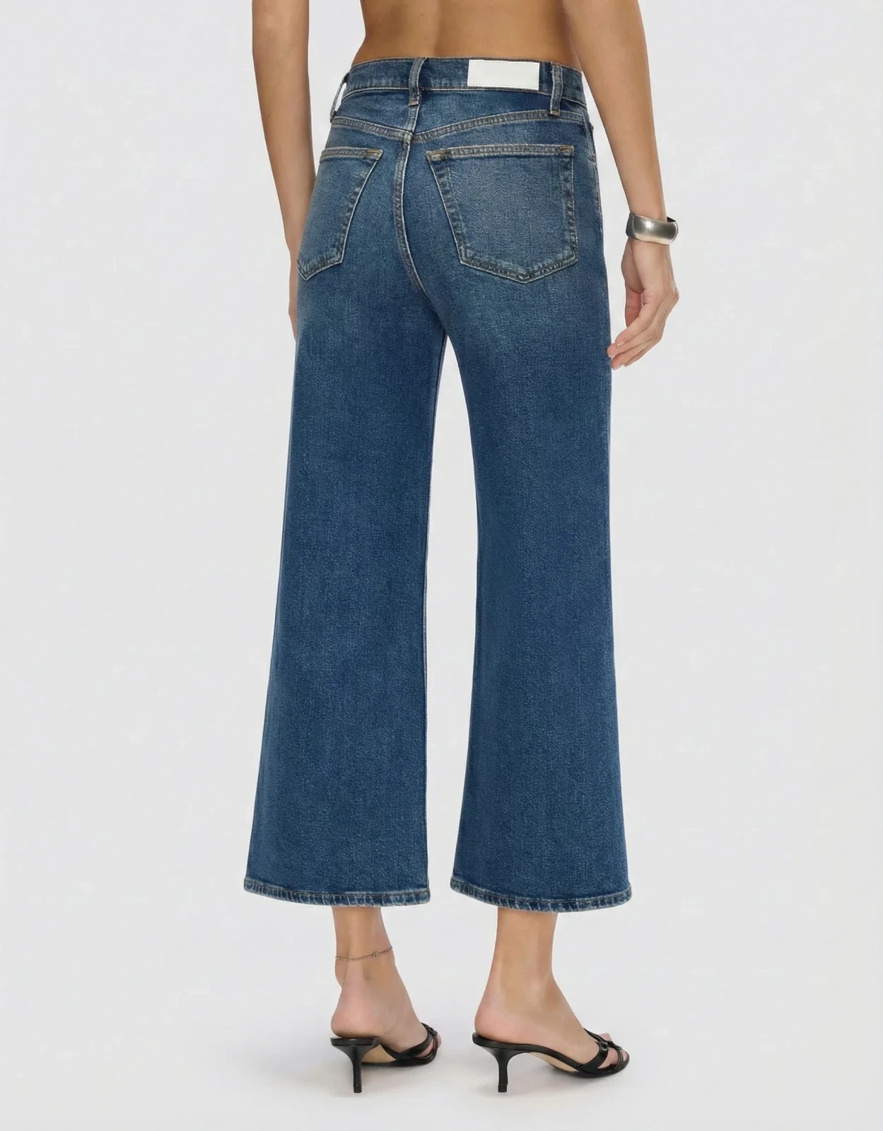 Comfort Stretch High Rise Wide Leg Crop - Mid 70s